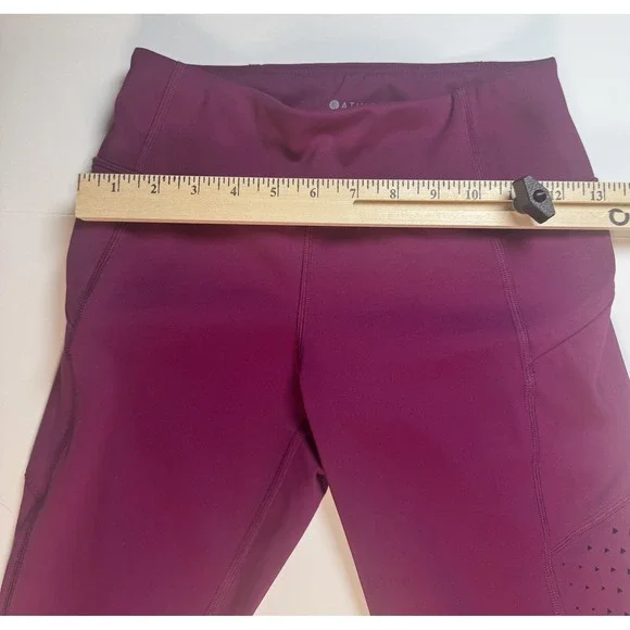Athleta Leggings Womens Extra Small Laser Cut Perforated Activewear Gym XS - Picture 3 of 9